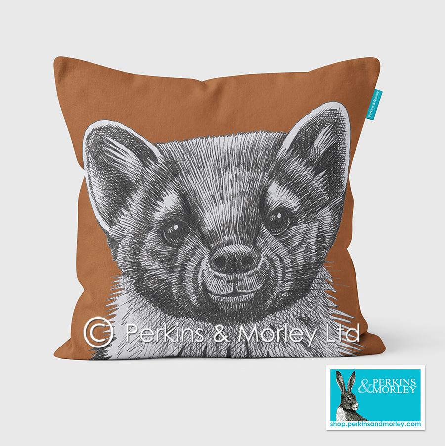 Animal Ink Pine Marten Cushion