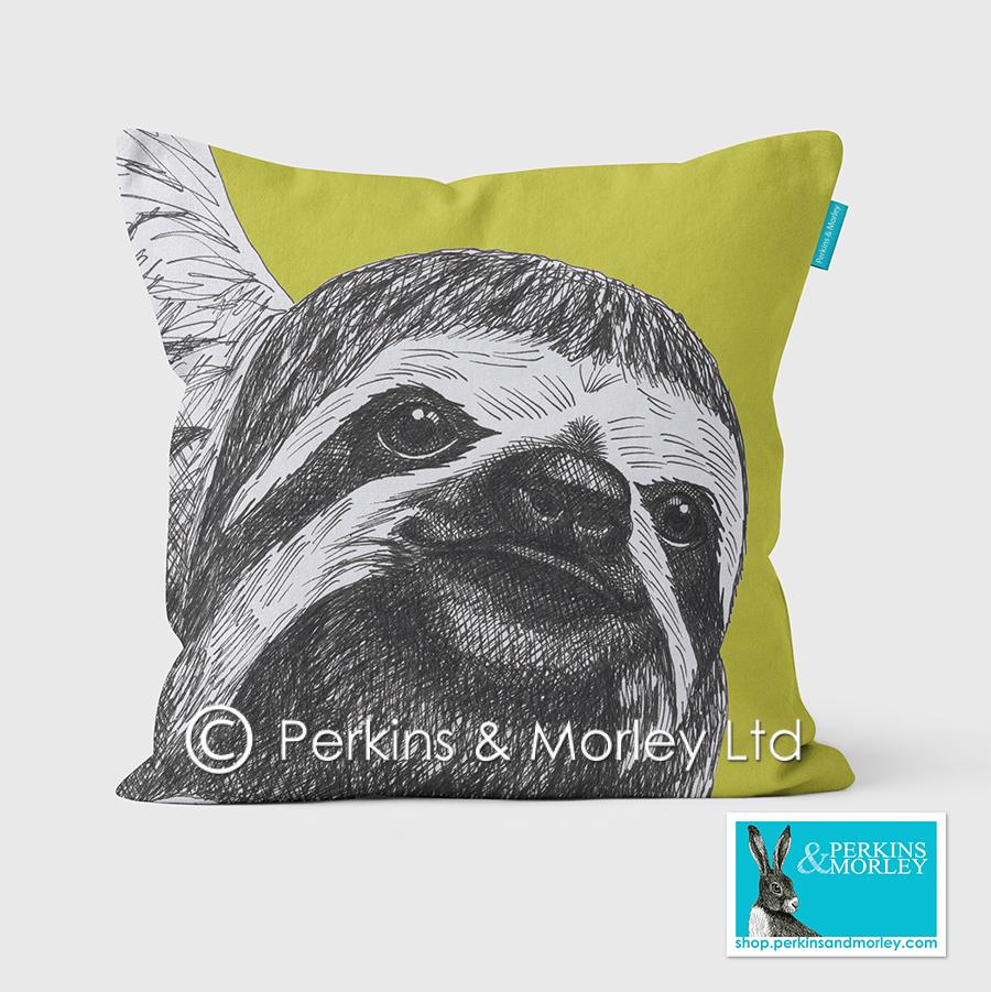 Animal Ink Sloth Cushion