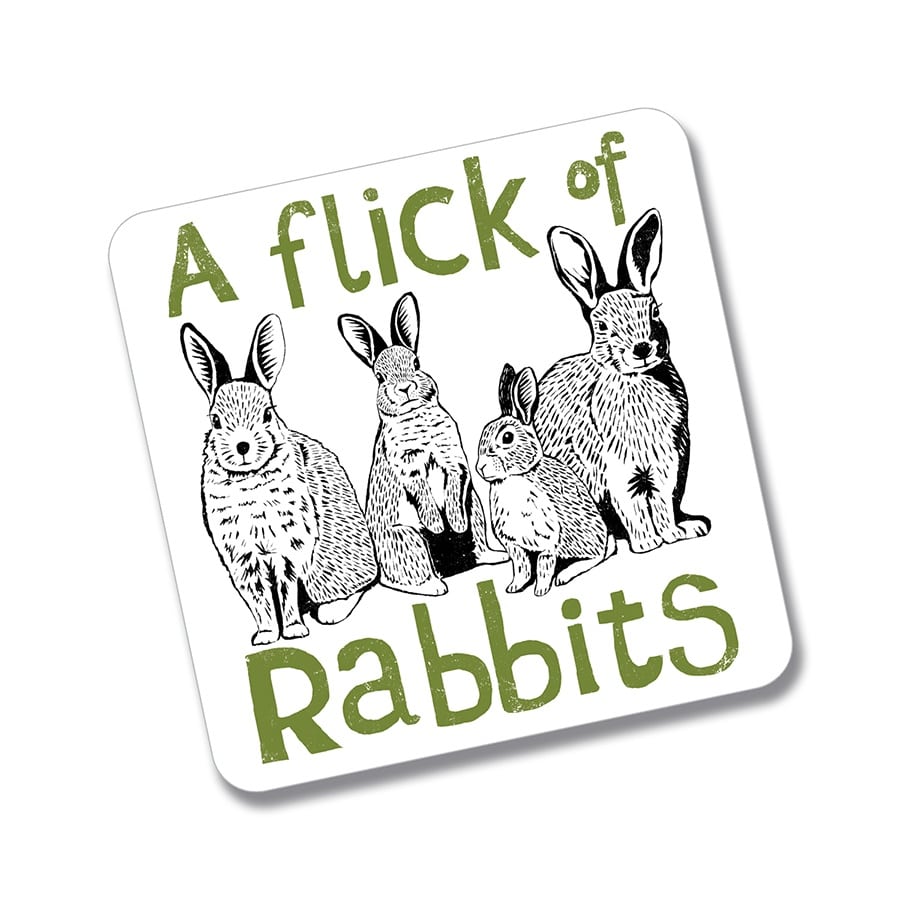 flick of rabbits fridge magnet