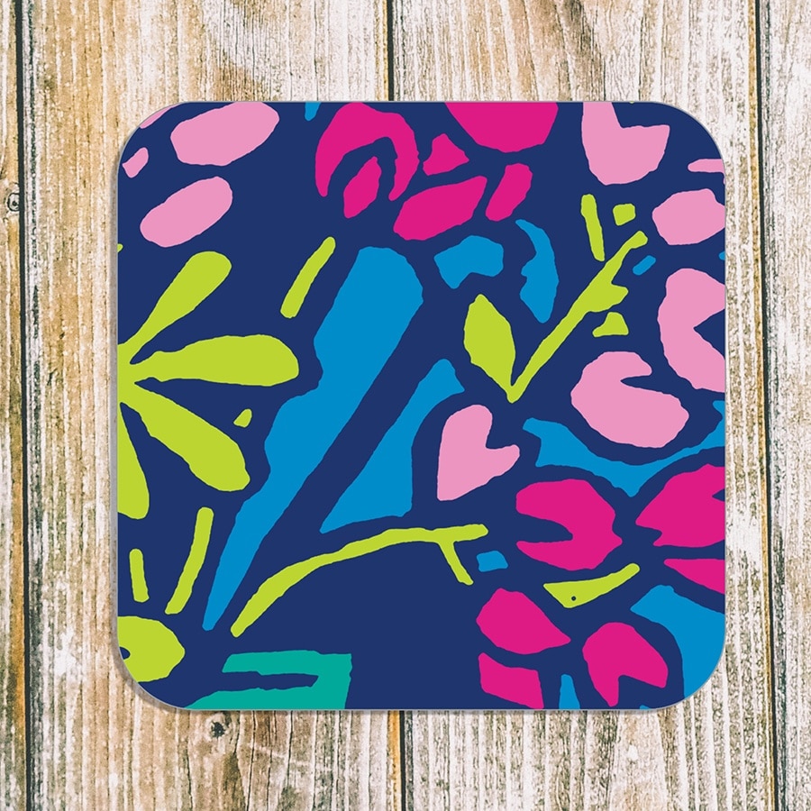 lupins coaster - funky floral range