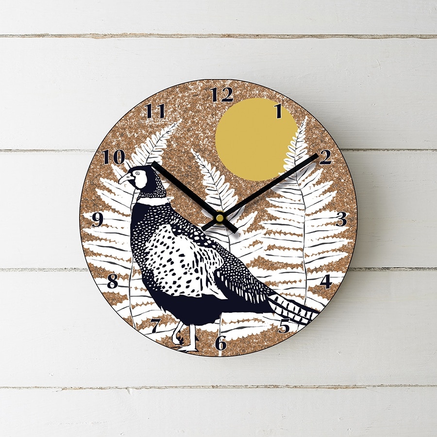 J2WILDER6russetclock-Pheasant-russet-clock-photo-web