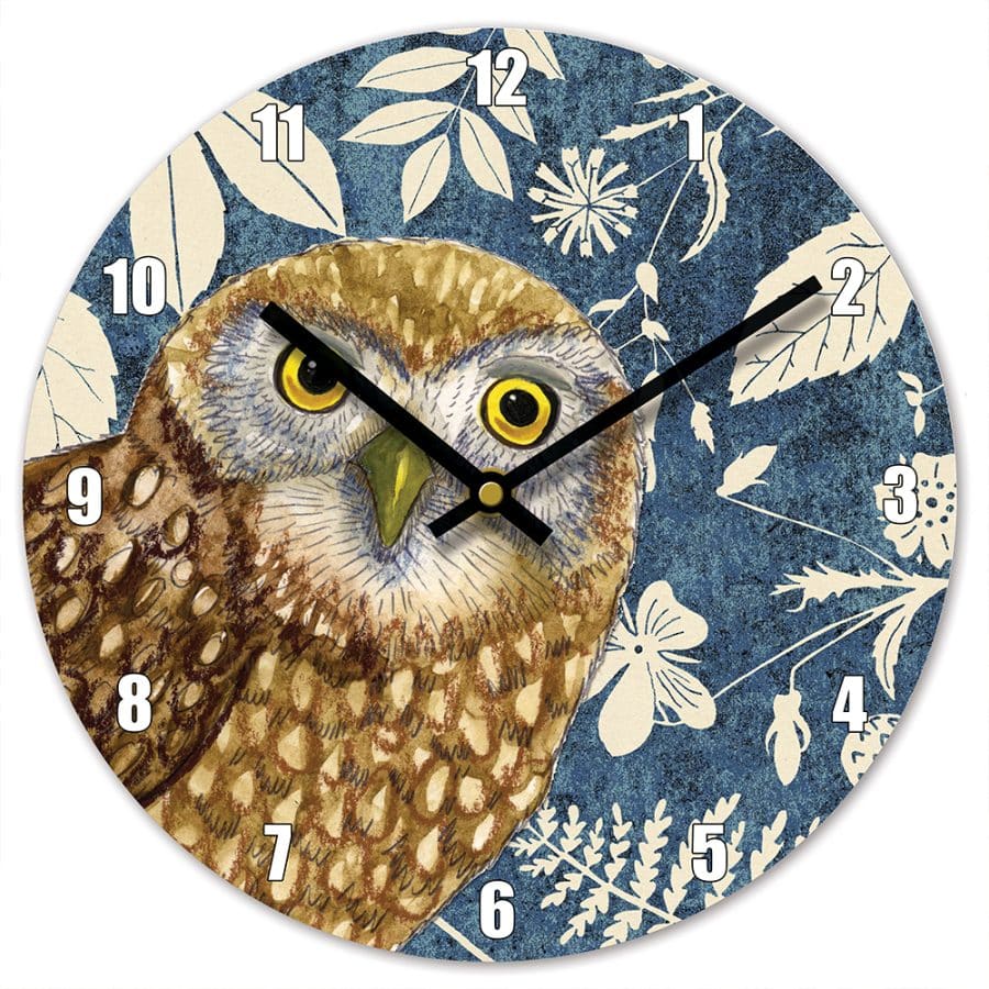wild wood little owl clock