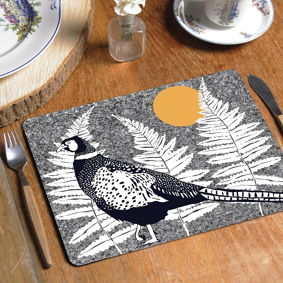 Wilder-Pheasant-grey-tablemat-web