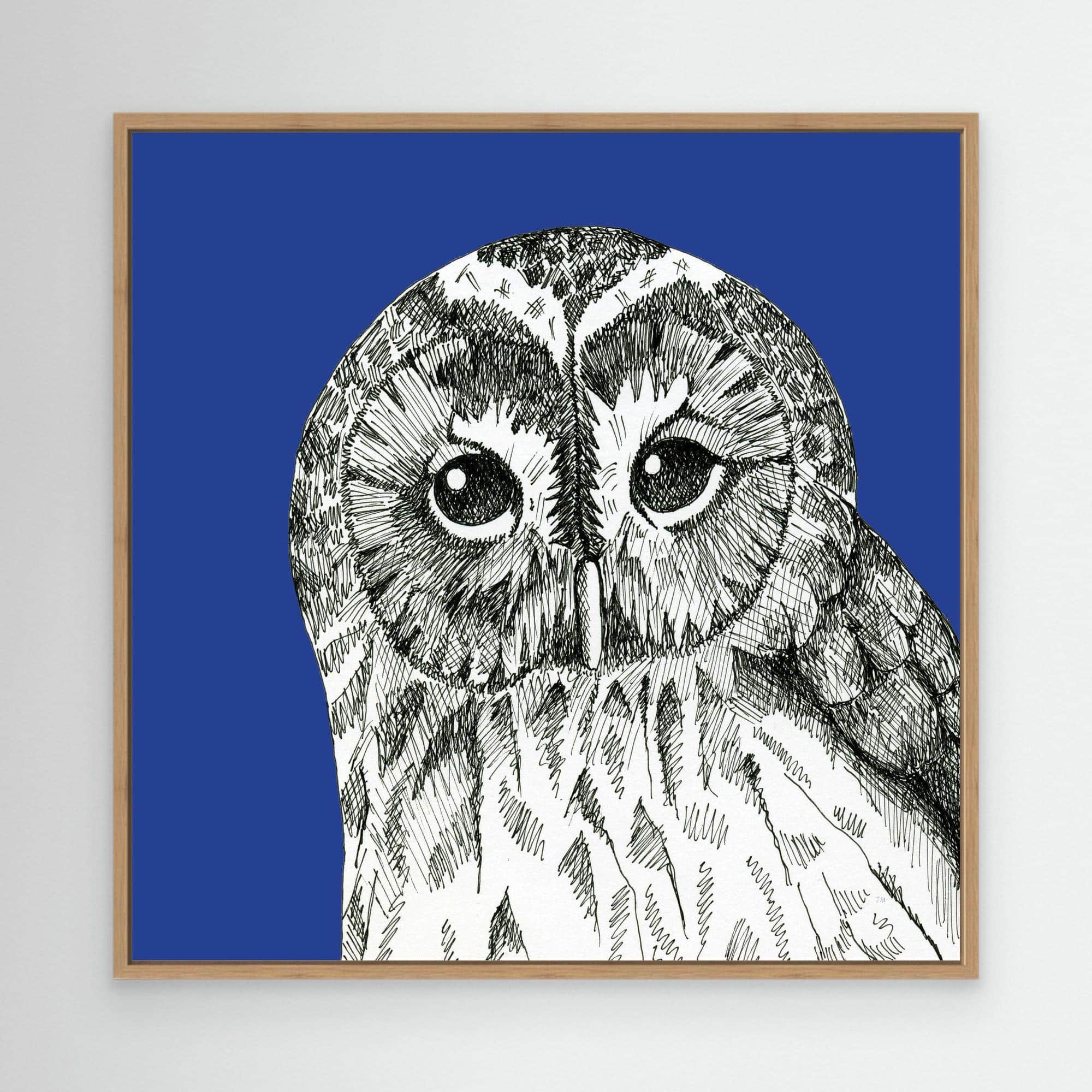 Animal Ink Owl Canvas Print