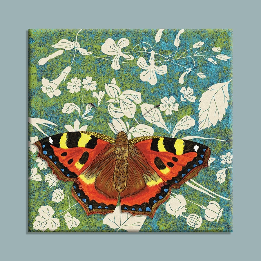 Wild Wood Tortoiseshell Butterfly canvas print
