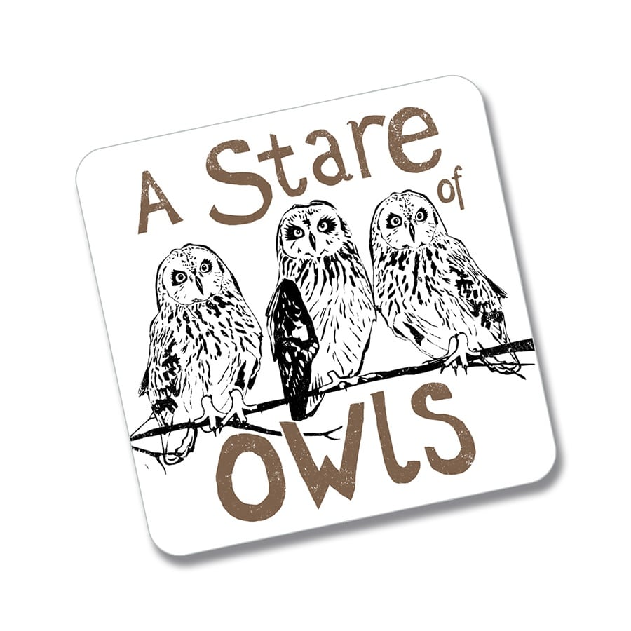 Stare of Owls fridge magnet