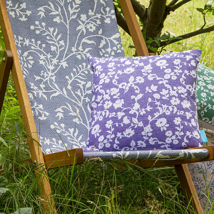 Purple Meadow Flowers cushion 