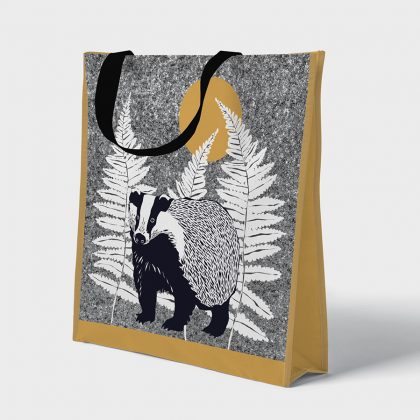 badger grey tote bag