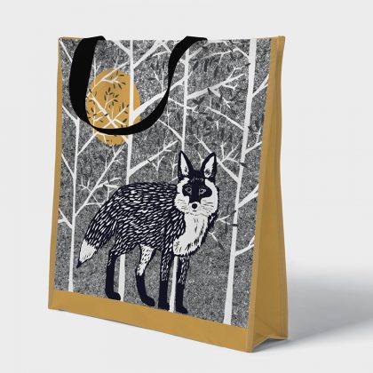 Fox grey tote bag 