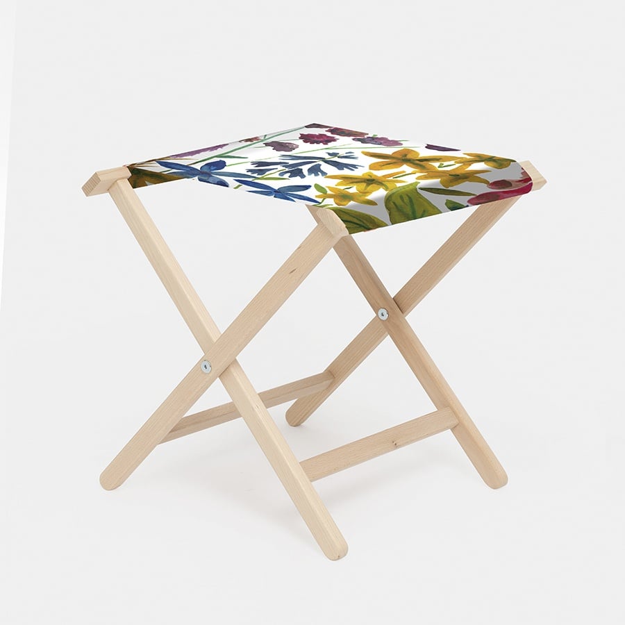 Floral colour outdoor stool