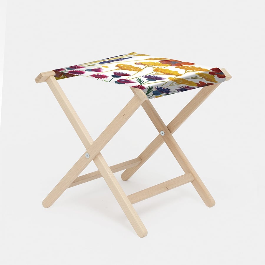 Wild Floral outdoor stool