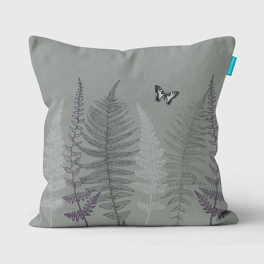 Six Ferns Sage Cushion