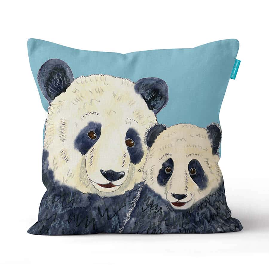 Giant Panda Family Cushion