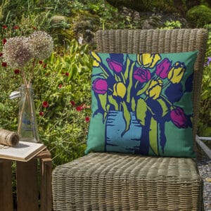 Funky Floral Tulip cushion
