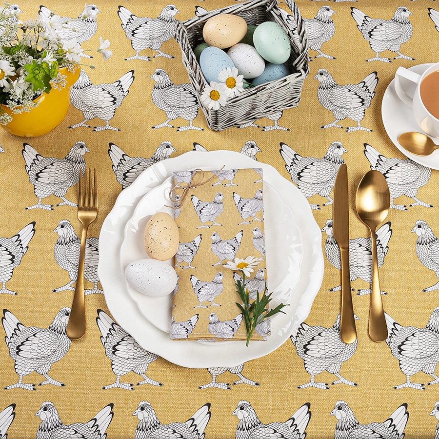 Hen Yellow Tablecloth | BLOC