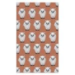 Highland Cow Repeat Pattern Orange Tea Towel