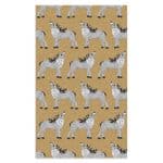 Stag Repeat Pattern Brown Tea Towel