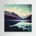 Mountain view canvas print - no frame