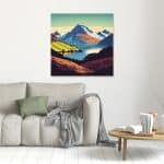 Snowy Peaks Canvas Print