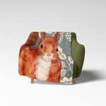 Sherpa Fleece Throw - Squirrel Design