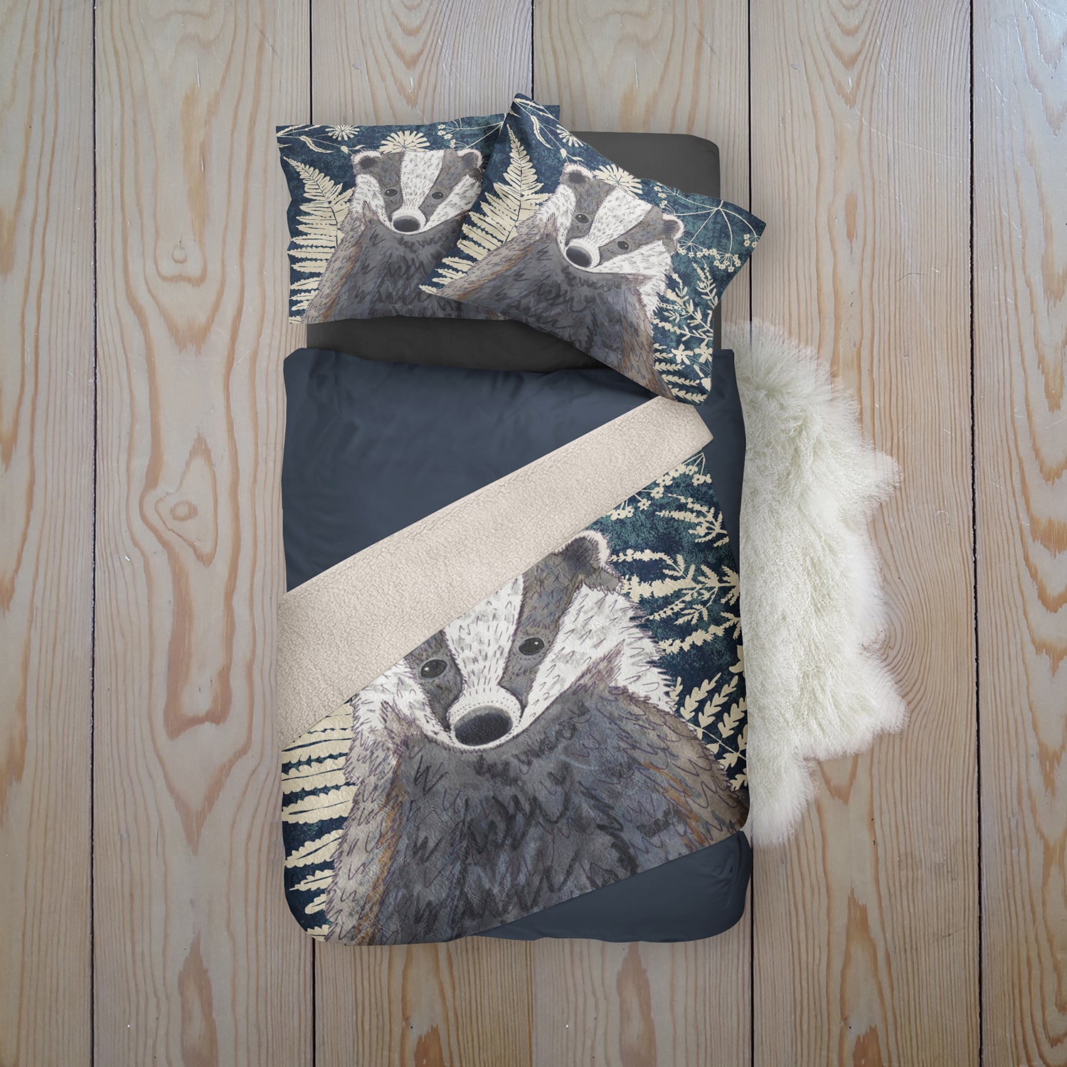Sherpa fleece throw - Badger Design