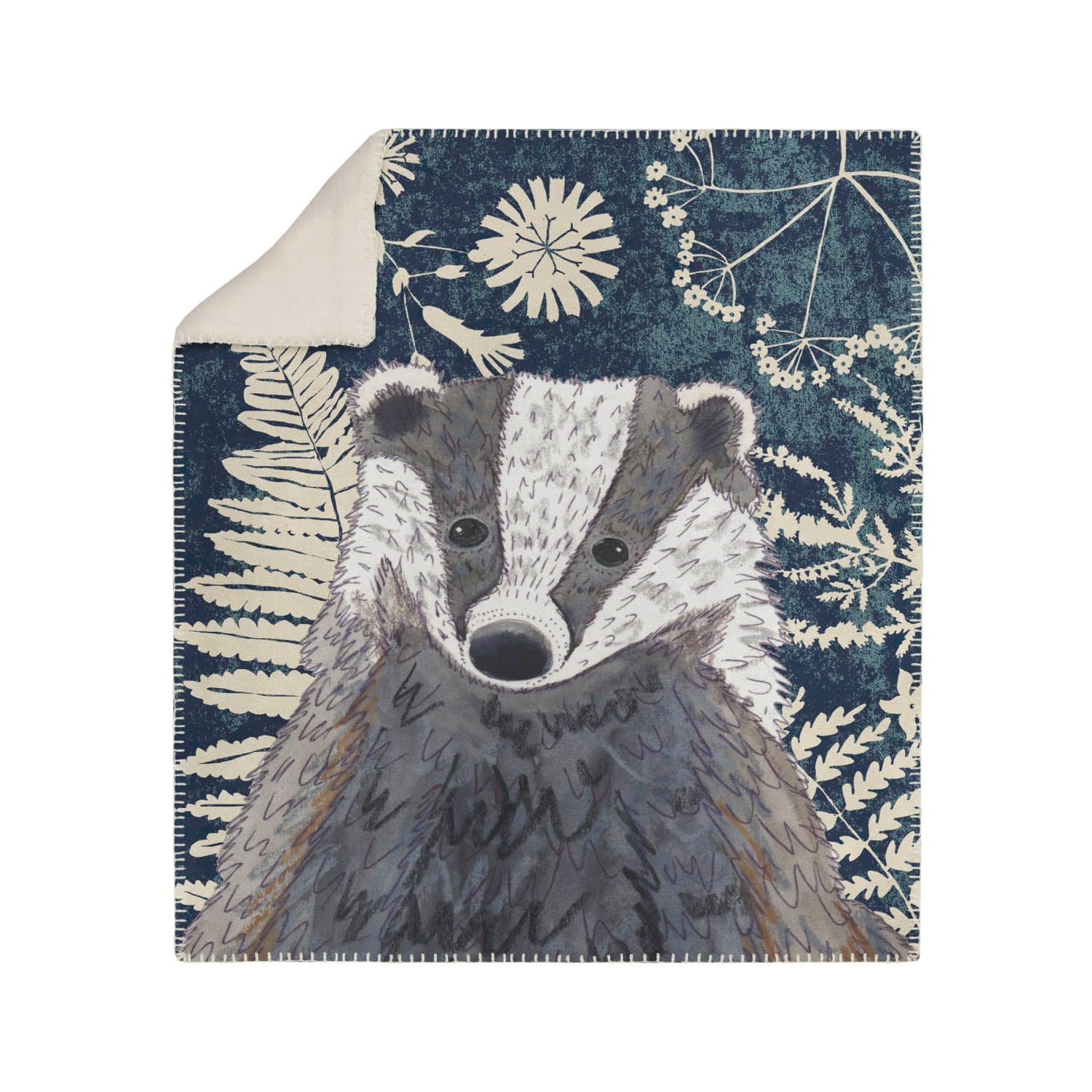 Sherpa Fleece Throw - Badger Design