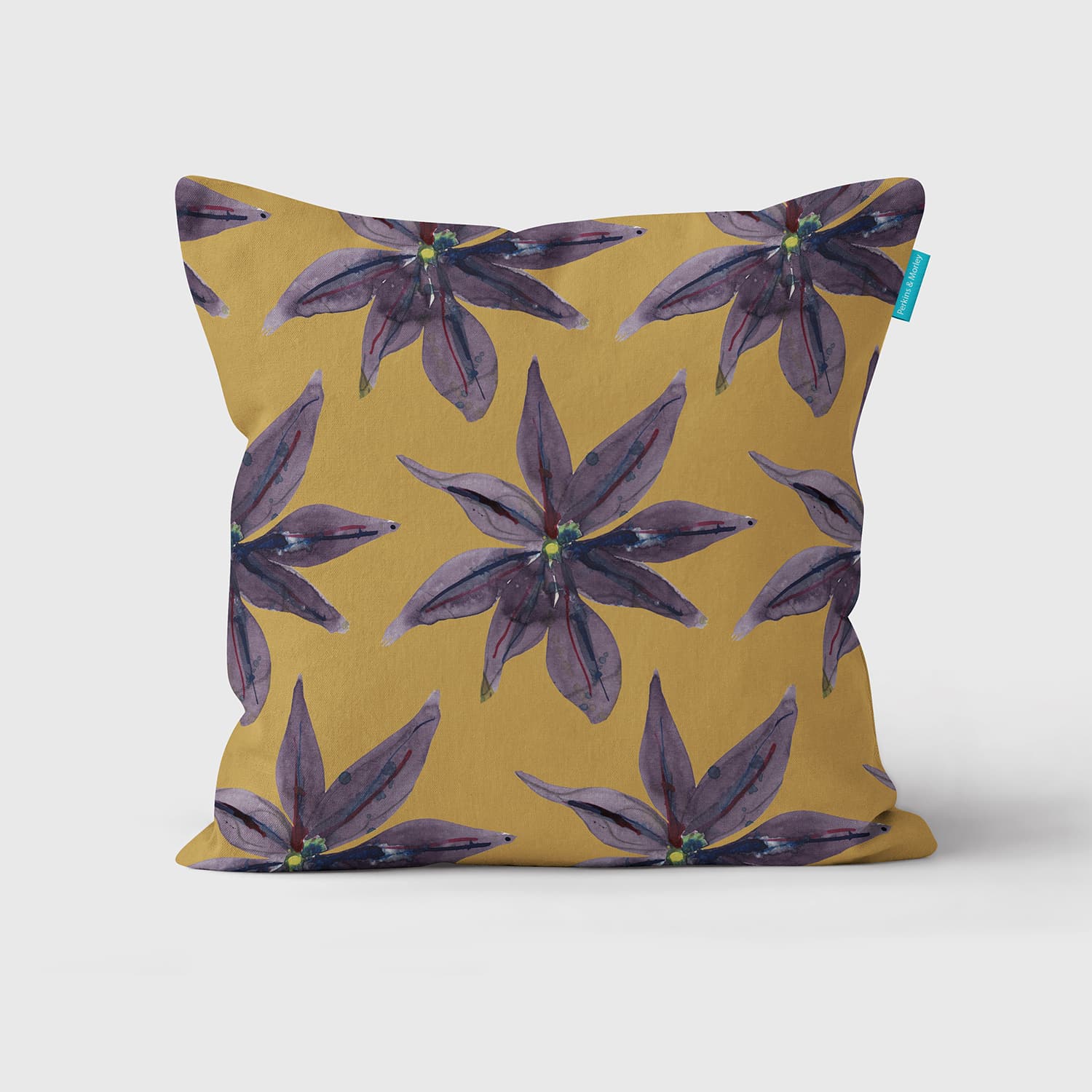 Dusk Lilies Honey Yellow Cushion