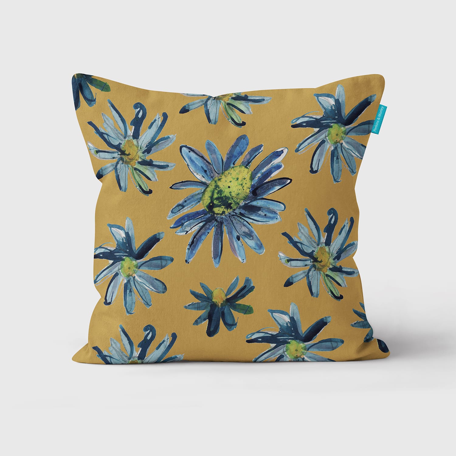 Daisy Drift Honey Yellow Cushion