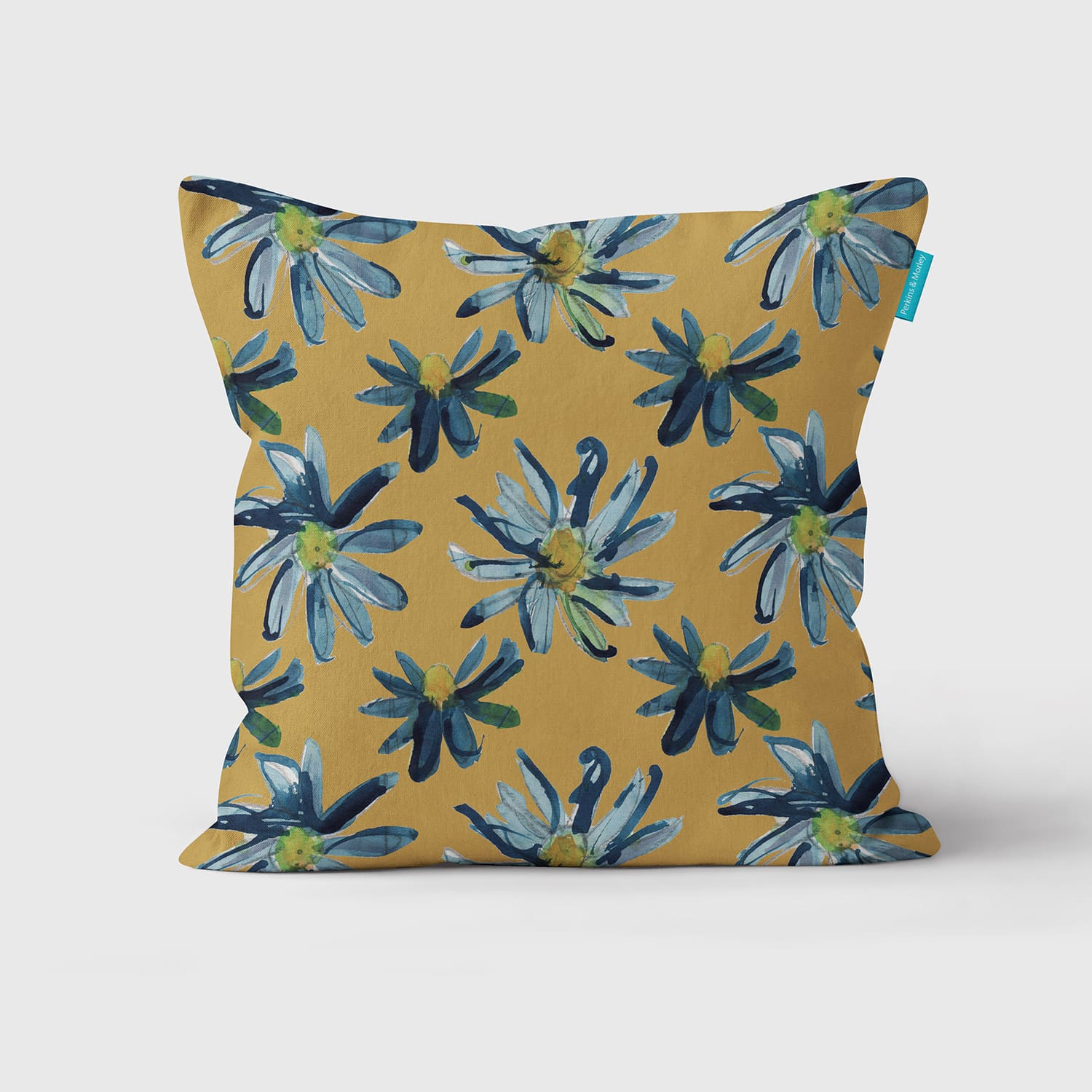 Daisy Scatter Honey Yellow Cushion